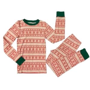 Carter's Fair Isle Pajamas Pjs Adult Snowflake Christmas Holiday Unisex Sz Small
